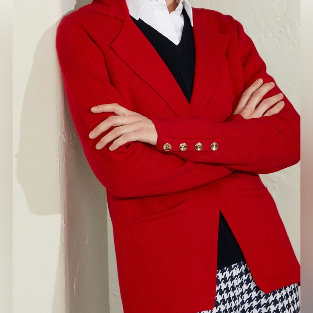 Etcetera red blazer size s NWT